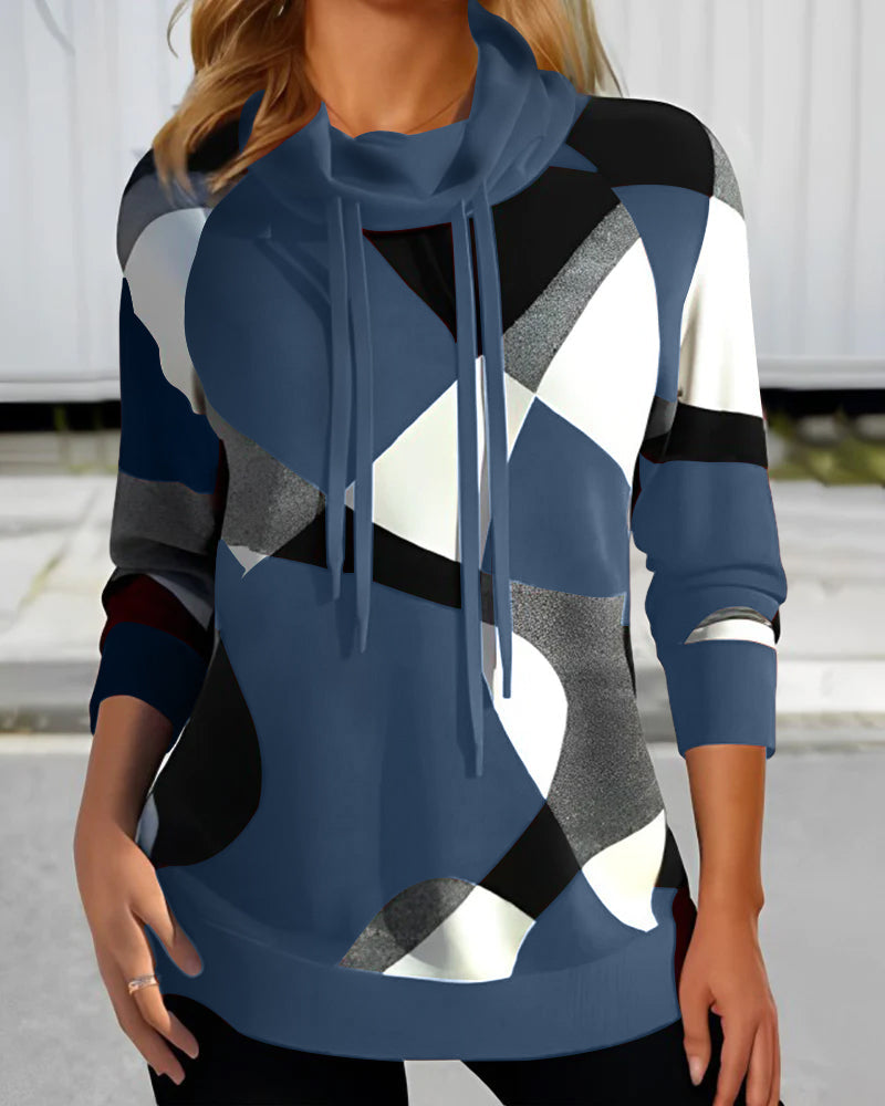 Damen Kapuzenpullover Farbblock | Entspannter Schnitt