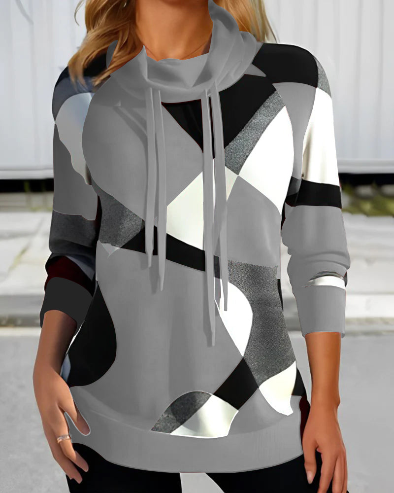 Damen Kapuzenpullover Farbblock | Entspannter Schnitt