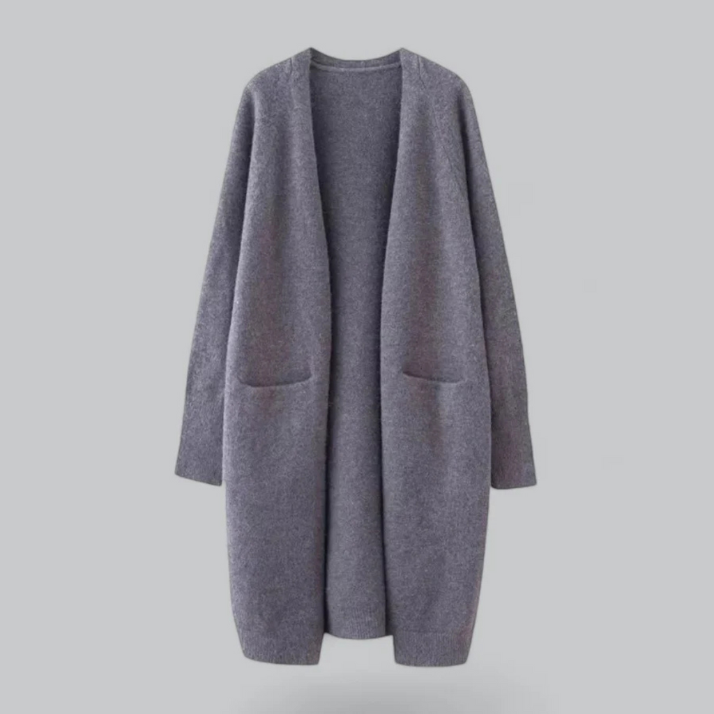 Damen Strickjacke Offen | Langer Schnitt