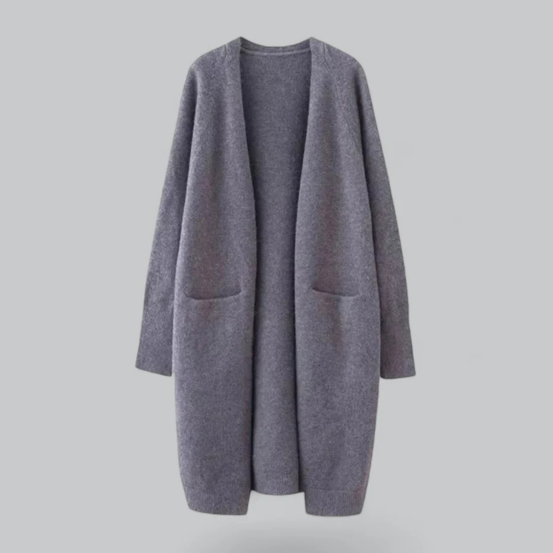 Damen Strickjacke Offen | Langer Schnitt