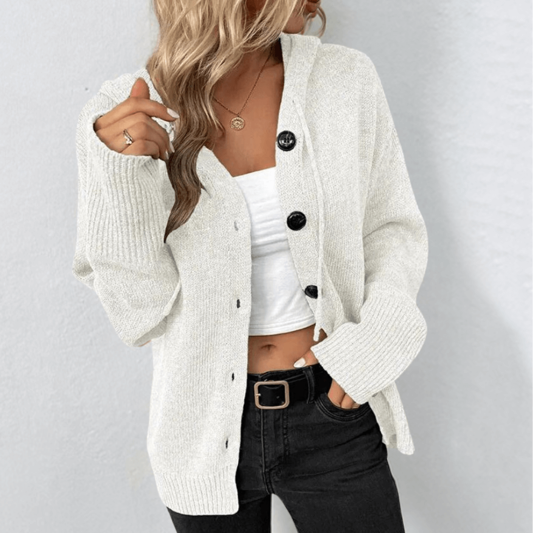 Damen Strickjacke Gestrickt | Mit Knopfleiste