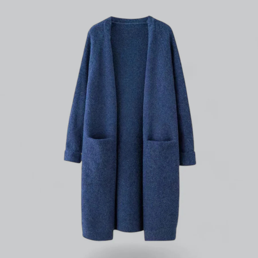 Damen Strickjacke Offen | Langer Schnitt