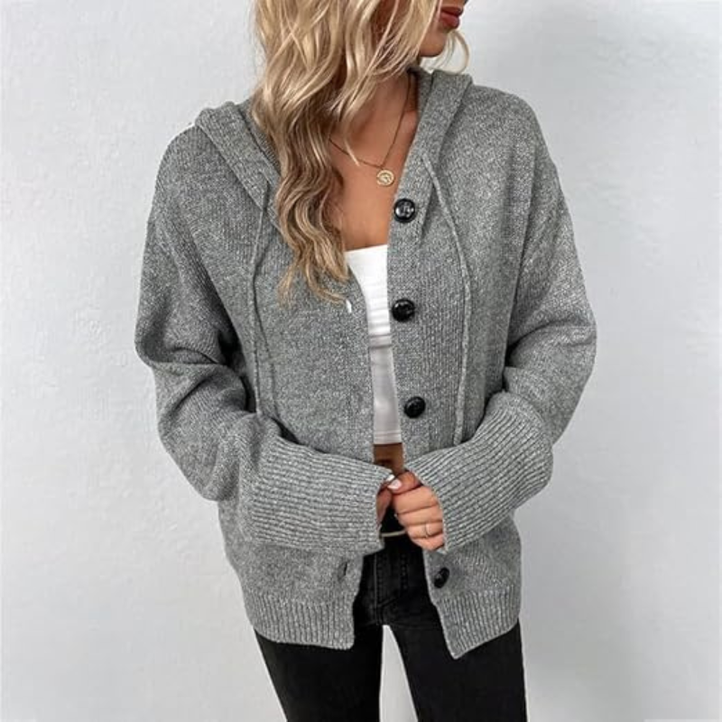 Damen Strickjacke Gestrickt | Mit Knopfleiste