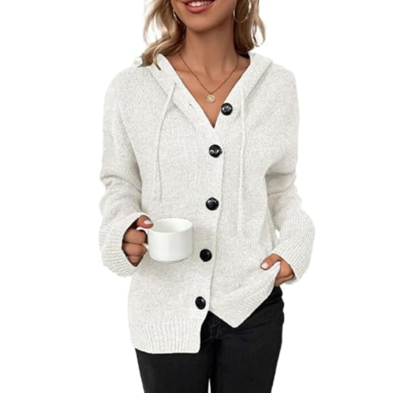 Damen Strickjacke Gestrickt | Mit Knopfleiste