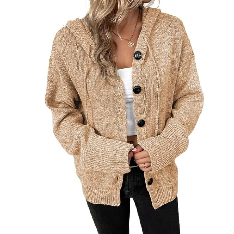 Damen Strickjacke Gestrickt | Mit Knopfleiste