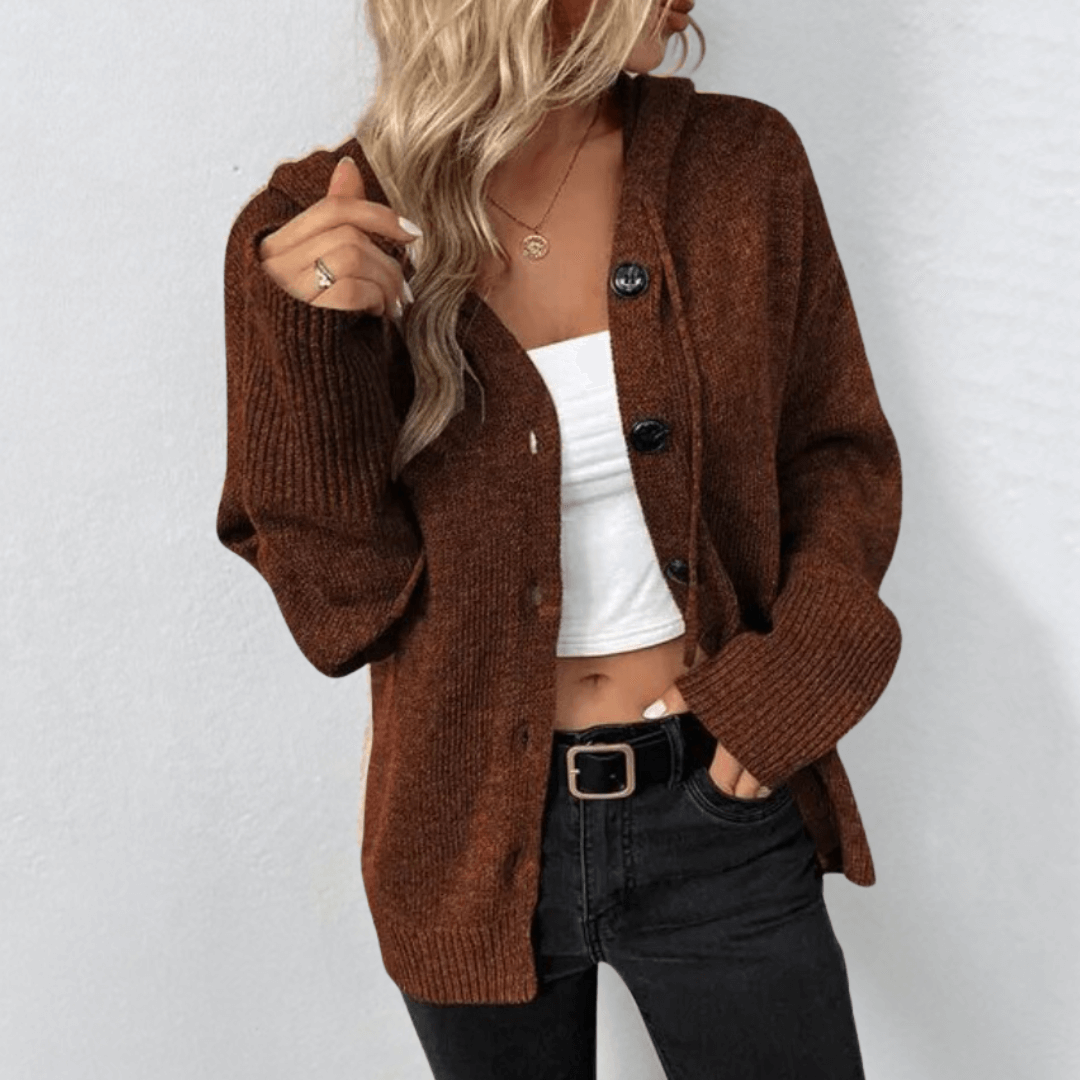 Damen Strickjacke Gestrickt | Mit Knopfleiste