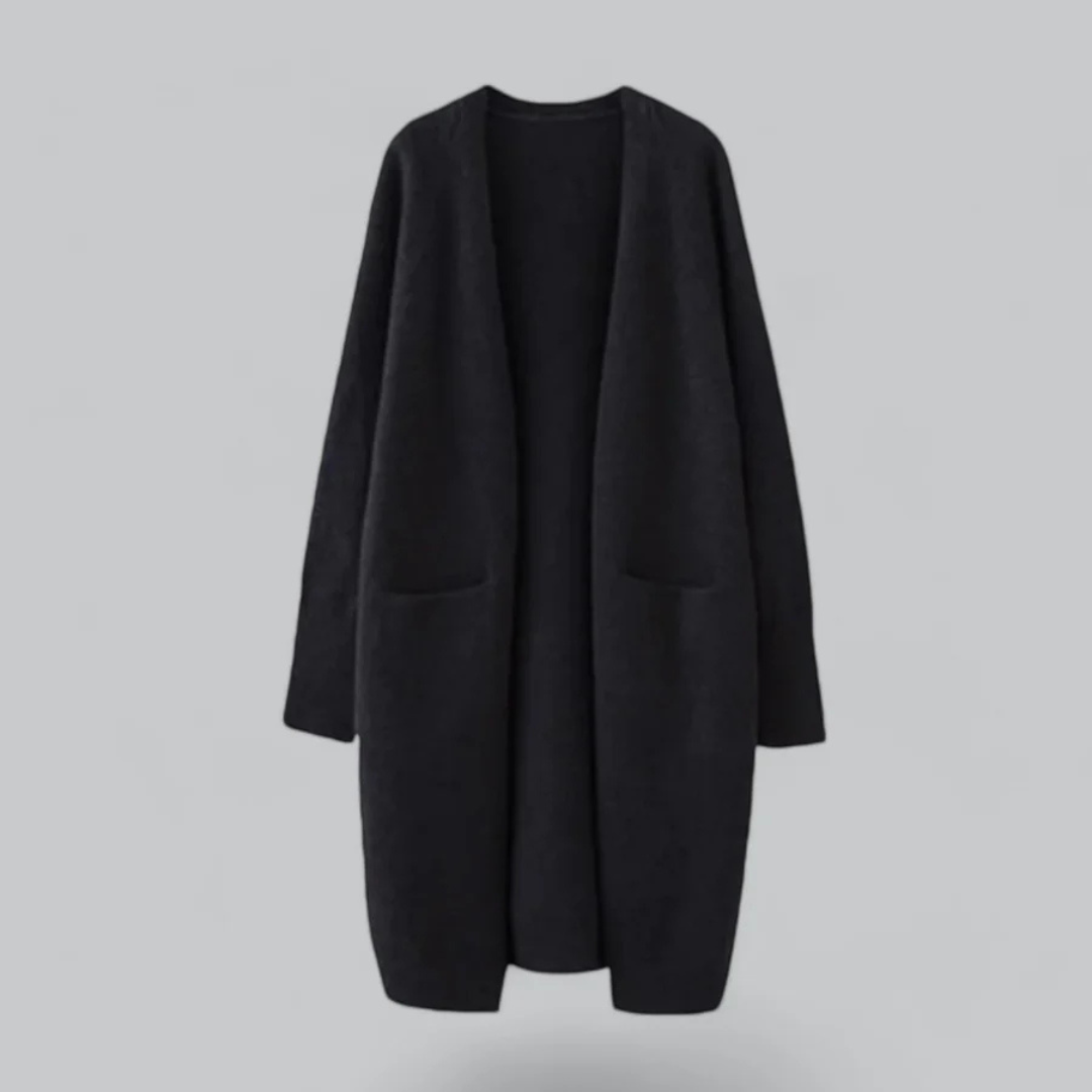 Damen Strickjacke Offen | Langer Schnitt