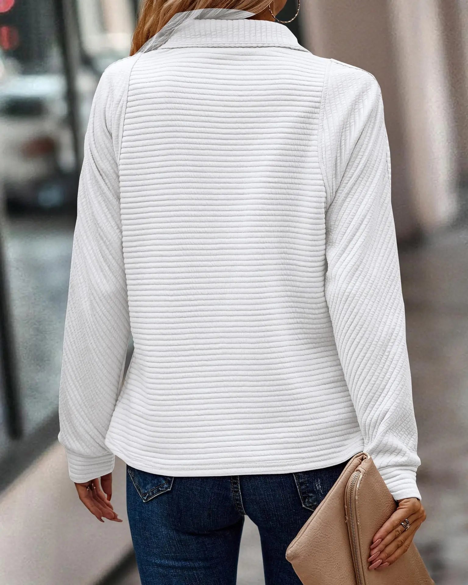Damen Pullover Lang | Schlichtes Design