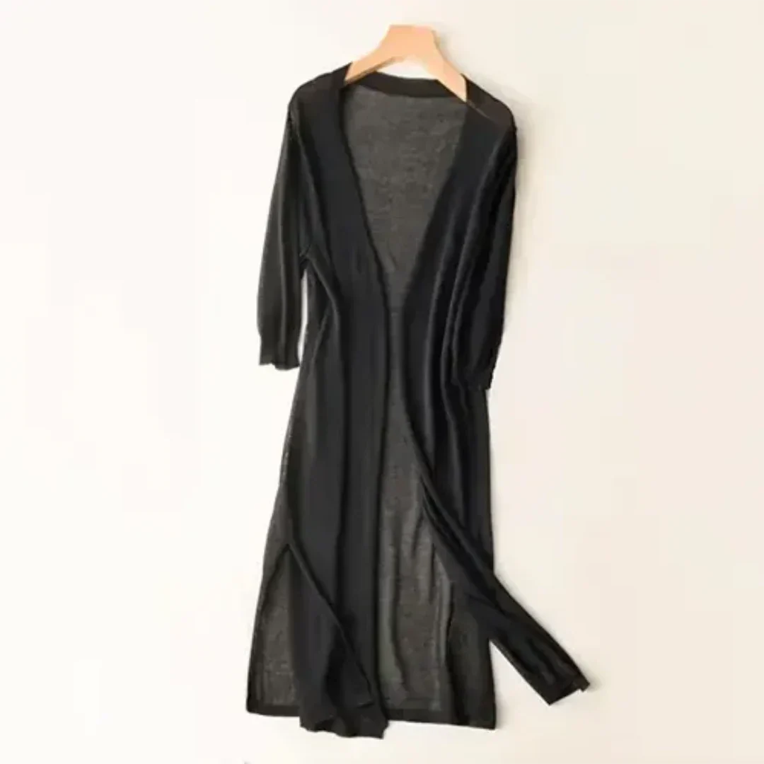 Damen Strickjacke Langarm | Langer Schnitt