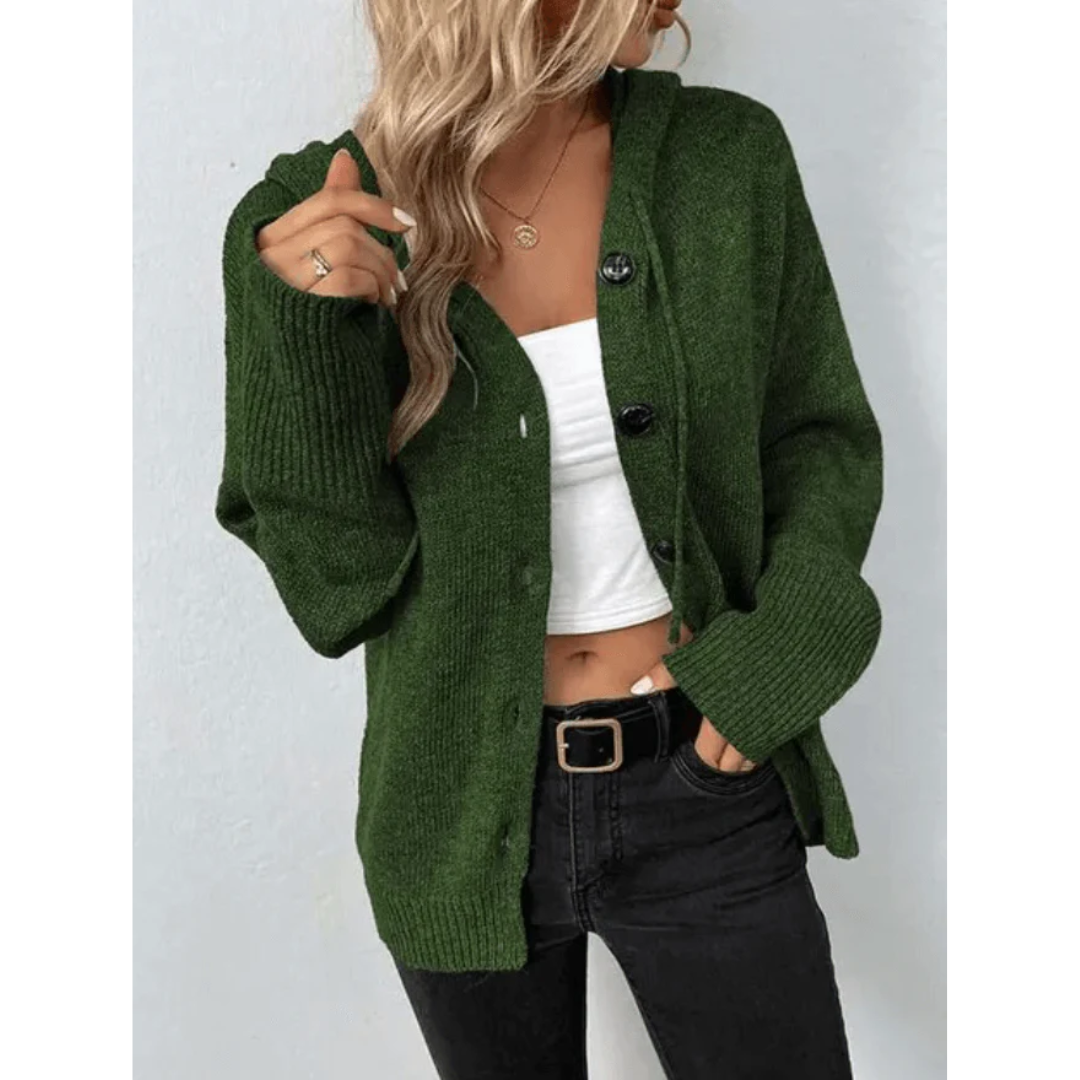 Damen Strickjacke Gestrickt | Mit Knopfleiste